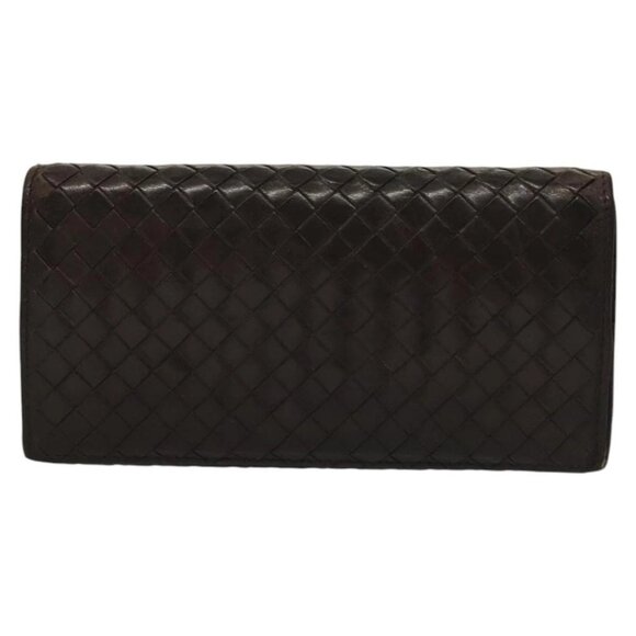 BOTTEGA VENETA INTRECCIATO Long Wallet Leather Brown 156819 Auth bs24196 - Picture 2 of 16